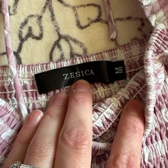 Purple Gingham Dress Medium - Picture 2 of 4